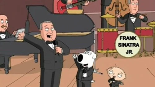 Brian canta y se columpia